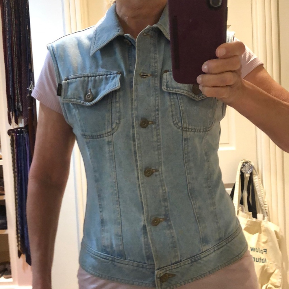 Laurel New Classic Collection Italian jean vest.